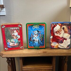 Set of three vintage Oreo tins